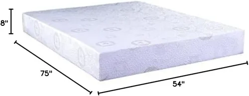 Vista 2 de AC Pacific Herbal Fusion Collection - Colchón de espuma viscoelástica de poliéster con infusión de té verde, fabricado en Estados Unidos, Full