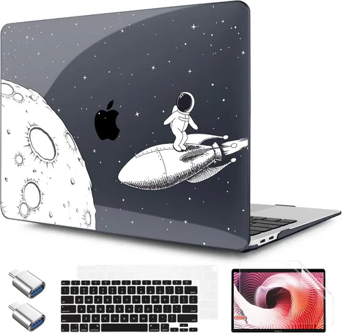 Vista 31 de TWOLSKOO Funda para MacBook Air de 13,3 pulgadas (versión antigua 2018-2021, modelos: M1 A2337, A2179, A1932) - Carcasa rígida con protector de Flor