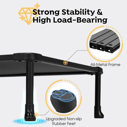Vista 4 de Veehoo Cama elevada para perros a prueba de mordidos, cama elevada indestructible para masticadores agresivos, plataforma de entrenamiento