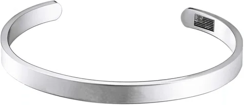 Vista 2 de Enhome I'm A Zafira. to Save Time Let's Just Assume I'm Always Right. for Women Birthday Gifts for Her Silver Cuff Bangle American Flag Bracelet