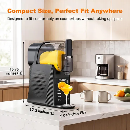 Vista 5 de OSTBA Máquina de granizado de 88oz para el hogar, no necesita hielo, fabricante de bebidas congeladas