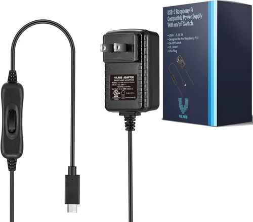 Vista 4 de Vilros Raspberry Pi 4 Kit básico de inicio de 4 GB con carcasa de aleación de aluminio resistente refrigerada por ventilador