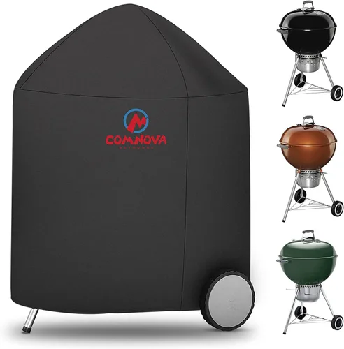 Vista 10 de Comnova Funda para Parrilla de Carbón - Resistente e Impermeable para Parrilla Kettle Weber, Parrilla Kettle Cuisinart y Más