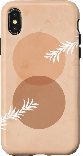 Vista 5 de iPhone 16 Moon Phases Plant Boho Beige Terracotta Bohemian Aesthetic Case