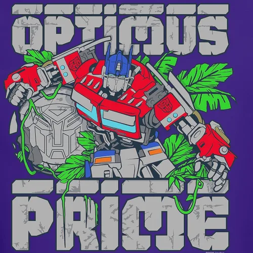 Vista 3 de CafePress Transformers 7 Optimus Prime Jungle - Camiseta de algodón oscuro para niños