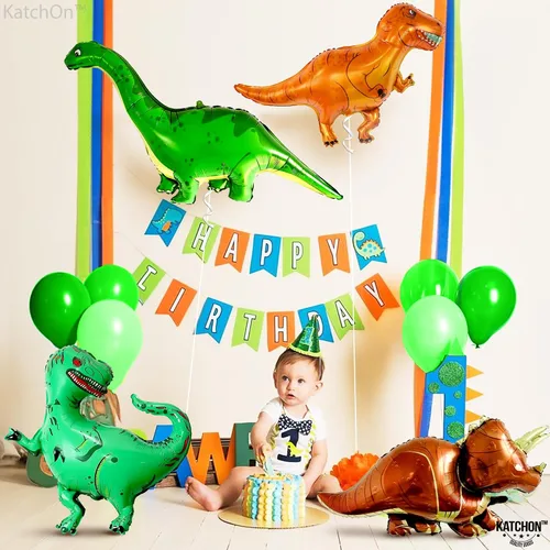 Vista 6 de KatchOn Juego de globos gigantes de dinosaurio, 51 pulgadas, 4 unidades, decoración para múltiples ocasiones