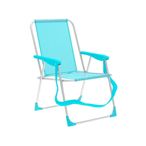 Vista 2 de Marbueno Silla Plegable Aluminio Aguamarina Playa y Piscina 53X56X78 cm 10307