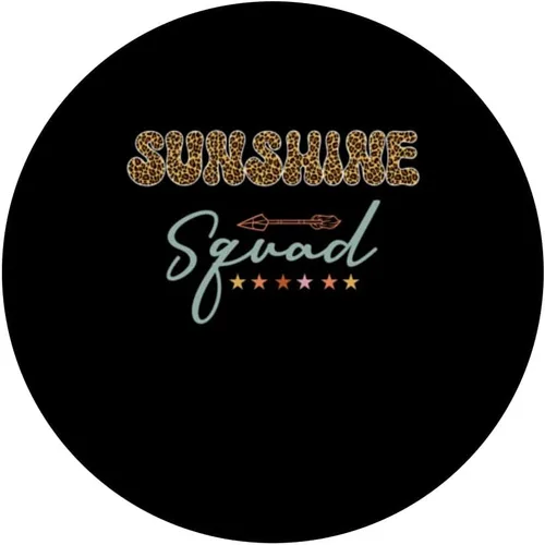 Vista 3 de Sunshine Squad leopard pattern retro vintage team PopSockets Swappable PopGrip