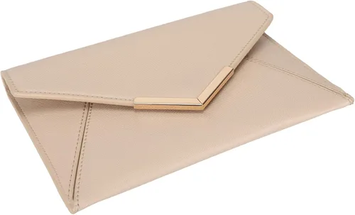Vista 5 de Dexmay - Bolso de mano tipo sobre para mujer, tamaño mediano, de piel saffiano, plegable