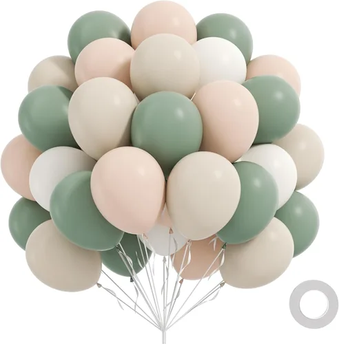 Vista 11 de 60 globos de perlas de doble relleno de 12 pulgadas, globos blancos perlados, globos de látex blanco para bodas, despedidas de soltera, baby shower