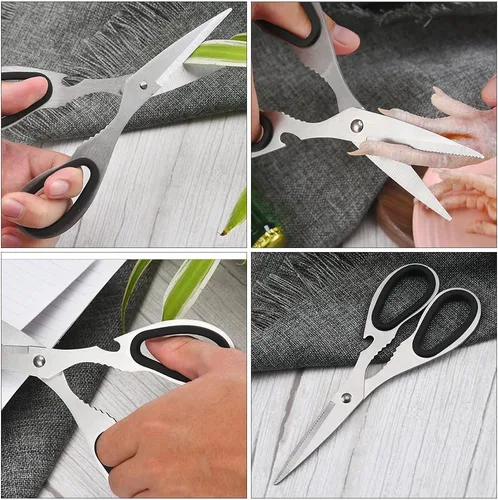 Vista 9 de Utoolmart Tijera de cocina de 7 pulgadas, cizalla multiusos para pollo, aves de corral, pescado, carne, barbacoa, 1 unidad