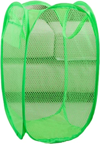 Vista 12 de Cesta de almacenamiento de malla rectangular pequeña plegable para ropa de bebé, organizador de armario, cubos de basura para habitación de niños