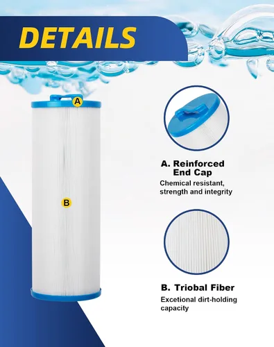 Vista 4 de ZOTEE Cartucho de filtro de repuesto para spa y piscina Filbur FC-0172, Waterway 817-4050, 4CH-949, Teleweir 50, PWW50L, filtro de bañera de 1