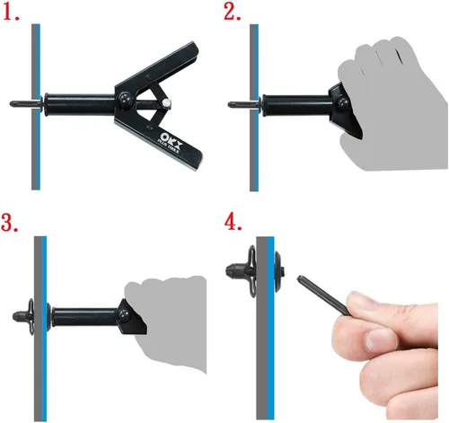 Vista 3 de ORXPLUS Tools - Kit de pistola de mano con remaches de plástico con una mano con 40 remaches de polietileno de muestras