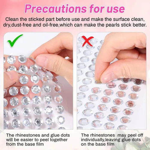 Vista 5 de 4814 calcomanías autoadhesivas con diamantes de imitación para el cabello, joyas de Caffox para el cabello, calcomanías de gemas de diamantes