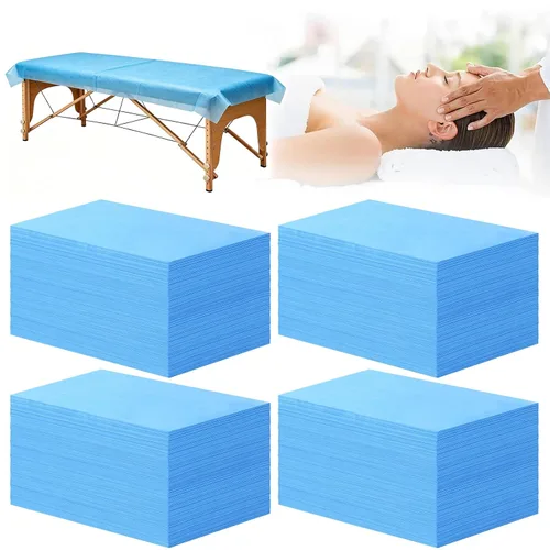 Vista 10 de 200 sábanas desechables, 31 x 71 pulgadas, impermeables, para mesa de masaje, tela no tejida, cubierta de cama para terapia de masaje, tatuajes