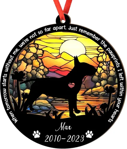 Vista 10 de Adorno personalizado para atrapasoles de sabueso afgano, adorno de Navidad de sabueso afgano – Regalo para perro amante, sabueso afgano