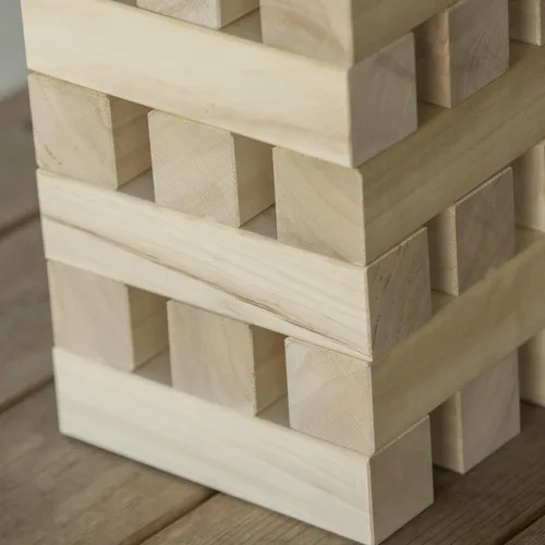 Vista 8 de Triumph Sports Triumph Giant Tumble Tower - Incluye 51 bloques de madera maciza y bolsa de transporte