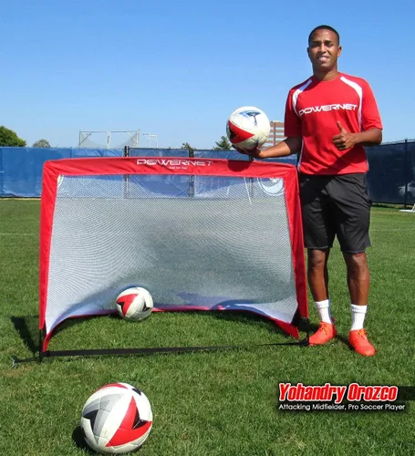 Vista 7 de PowerNet Popup - Red portátil para porterías de fútbol, 2 porterías con bolsa de transporte, marco ligero duradero, configuración rápida, fácil