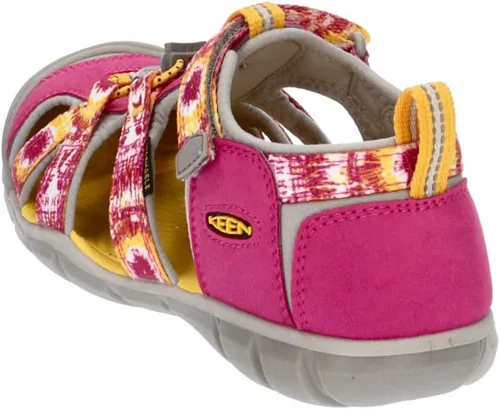 Vista 4 de KEEN Sandalia unisex Seacamp 2 CNX con punta cerrada para niños, MultiKeen Yellow, 6 Big Kid