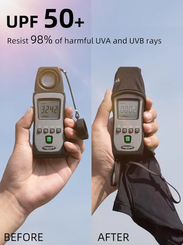 Vista 3 de ROCKBROS Polaina para el cuello, bufanda, bandanas, tubo, protección UV, UPF 50+, pasamontañas, pasamontañas, deportes al aire libre, para hombres
