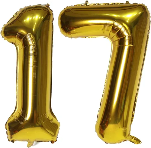 Vista 22 de Globos digitales dorados de 40 pulgadas, con número 10, globos de helio para decoraciones de fiesta de cumpleaños y suministros para decoración