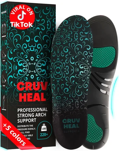 Vista 11 de 2 pares de plantillas para fascitis plantar de más de 220 libras para hombres y mujeres, soporte de arco alto resistente, inserciones ortopédicas