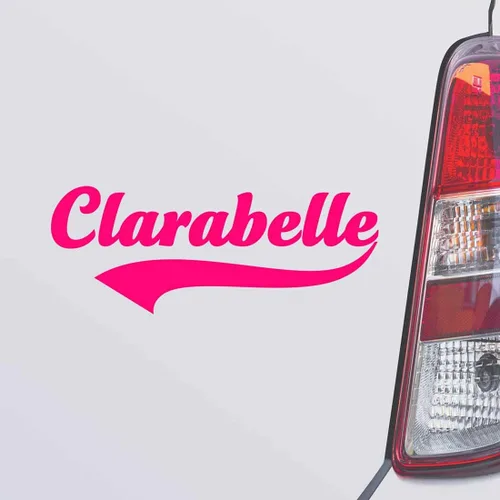 Vista 4 de CLARABELLE Name Blue Color Car Laptop Wall Bumper Decal Sticker, DesF12