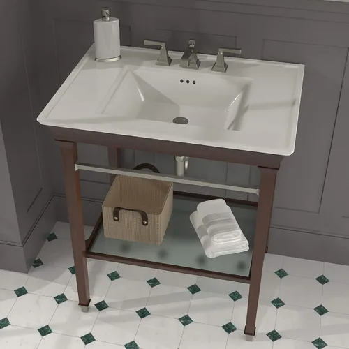 Vista 11 de American Standard 9056030.476 Town Square S - Lavabo para lavabo, color cereza oscuro