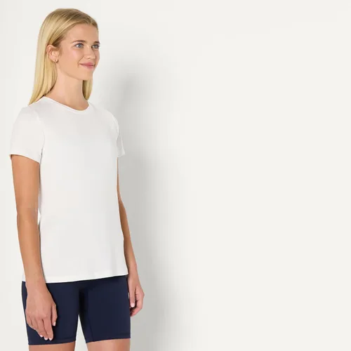 Vista 9 de Amazon Essentials Camiseta de manga corta con cuello redondo para mujer, de secado rápido, para entrenamiento, gimnasio, paquete múltiple