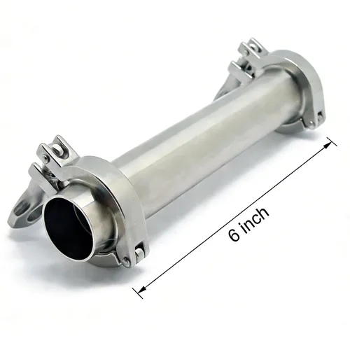 Vista 2 de QiiMii Tubo de cámara de vacío de acero inoxidable 304, longitud de 6" (1.59 oz de peso)