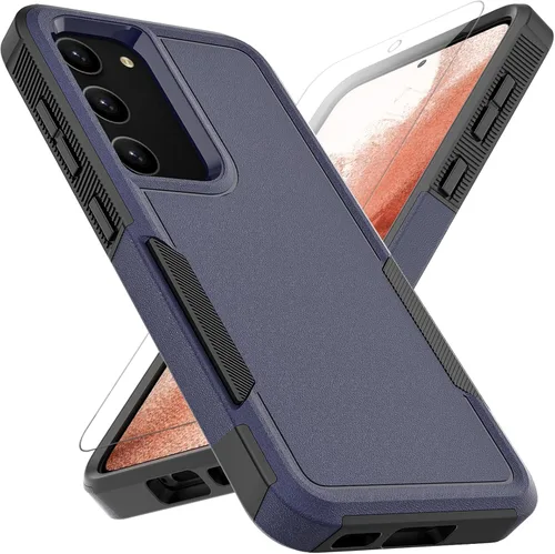 Vista 10 de Funda para Samsung Galaxy S23: funda protectora de doble capa resistente para teléfono celular, a prueba de golpes, con protector de pantalla Verde