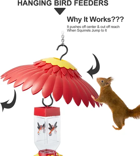 Vista 5 de Cubierta protectora para comedero de colibríes, cúpula protectora contra la intemperie para colgar comedero de pájaros de la lluvia y el sol, a 2