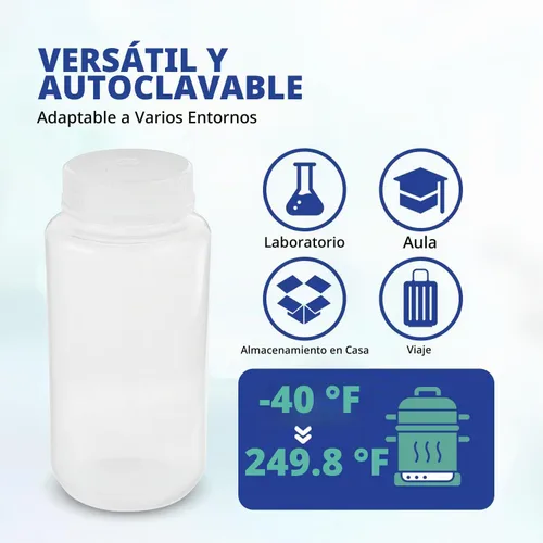 Vista 3 de United Scientific™ Recipientes de muestras de boca ancha con tapas, 1.0 fl oz, paquete de 12