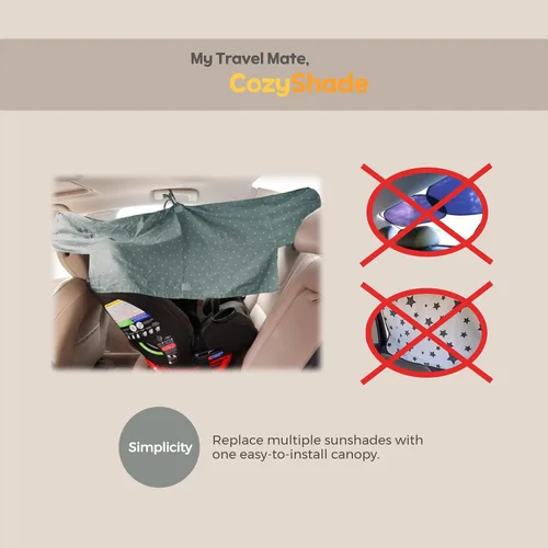 Vista 3 de Toldo universal convertible para asiento de automóvil, parasol y extensor de visera para bebés y niños pequeños, orientado hacia atrás y hacia