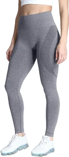 Vista 4 de Aoxjox Leggings sin costuras para mujer, con levantamiento de glúteos, cintura alta, pantalones de yoga para entrenamiento
