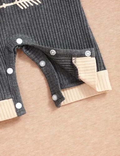 Vista 6 de Mameluco de bebé recién nacido con estampado de alfabeto, traje de una pieza