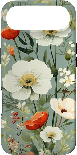 Vista 27 de Sage Green Flower Wildflower Pattern Floral Case for iPhone 17