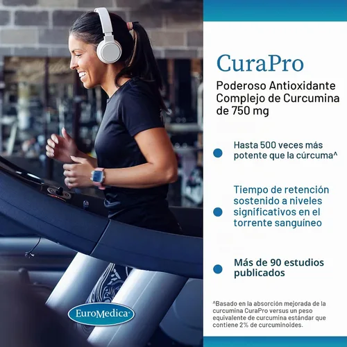 Vista 3 de EuroMedica CuraPro 750 mg - Apoyo para la salud del cerebro y el corazón