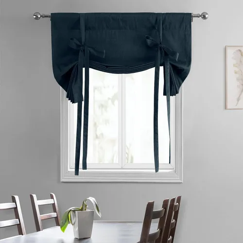 Vista 4 de HPD Half Price Drapes Cortinas enrollables de algodón liso para oscurecer la habitación, cortinas enrollables para sala de estar, cocina, 46 x 63