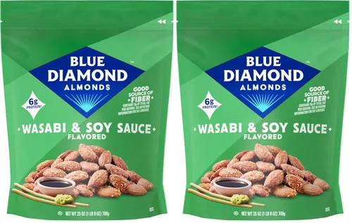 Vista 11 de Blue Diamond Almendras tostadas al horno con sabor a chocolate oscuro, bolsa resellable de 25 onzas, paquete de 1