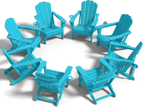 Vista 25 de Domi Folding Adirondack Chair with Cup Holder, Aruba