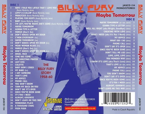 Vista 2 de Maybe Tomorrow The Billy Fury Story 1958-60 ORIGINAL RECORDINGS REMASTERED SET