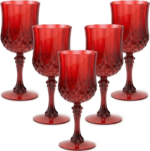 Vista 17 de Fun Express Copas de vino de plástico sin BPA con estampado ámbar, 12