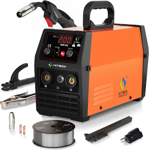 Vista 8 de HITBOX 140A 4 en 1 MIG Soldador, 110V 220V Flux Core MIG/Lift TIG/Stick