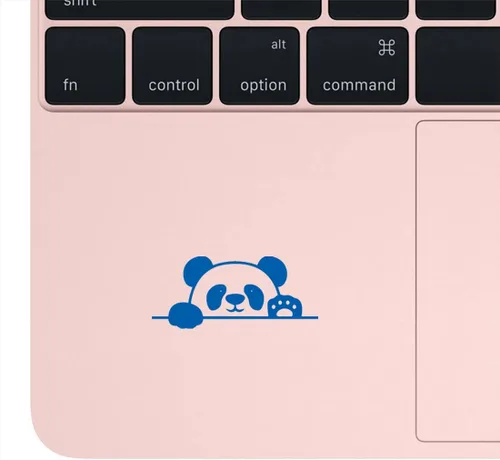 Vista 3 de Animal Cute Panda 1 (azul celeste) (juego de 2) calcomanías de vinilo impermeables de alta calidad para accesorios de laptop, casco, ventana