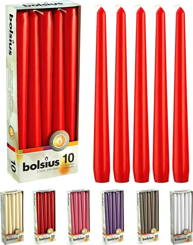 Vista 19 de Bolsius Velas alargadas blancas (10 pulgadas)