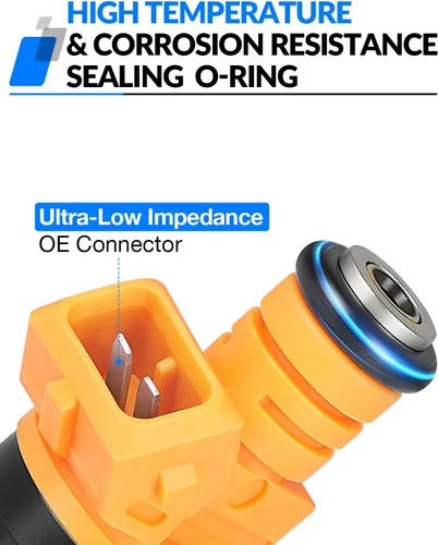 Vista 5 de Injectores de combustible mejorados 0280150943 Compatible con:-Ford F150 4.6L 1997-2003 5.4L 1997-2002 Para:-Mustang 1996-2004 F250 F350 E150 E250