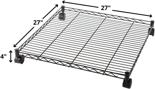 Vista 3 de DormCo Suprima - Estante cuadrado con ruedas para debajo de la cama, color negro