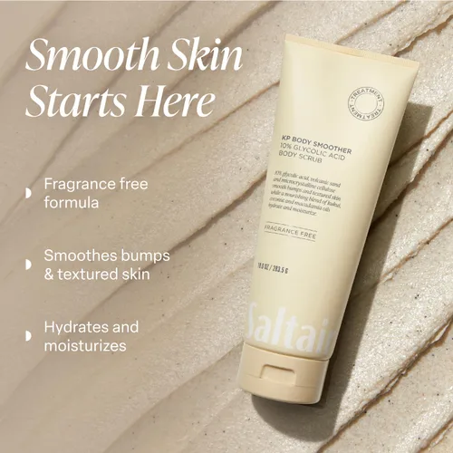 Vista 5 de Saltair KP Exfoliante corporal. Tratamiento de ácido glicólico al 10% con arena volcánica y hidratantes vegetales. Exfoliante físico químico sin